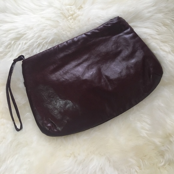 * * VINTAGE * * Burgundy Clutch - Picture 2 of 6